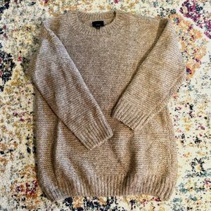 Lumiere Womens Oversized Super Soft light brown sweater. Size S but runs large